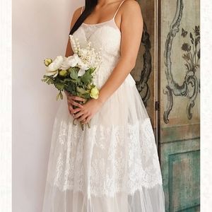 Lace overlay wedding dress hotsell